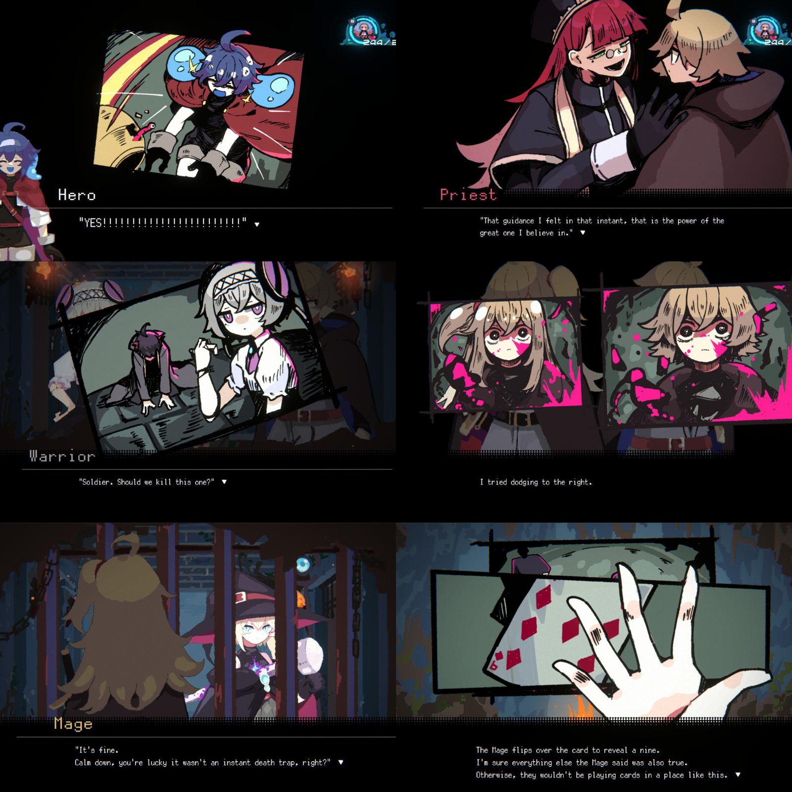 Cuplikan battle Annihilated yang menampilkan sistem kartu dan ritme pertarungan berbasis timing