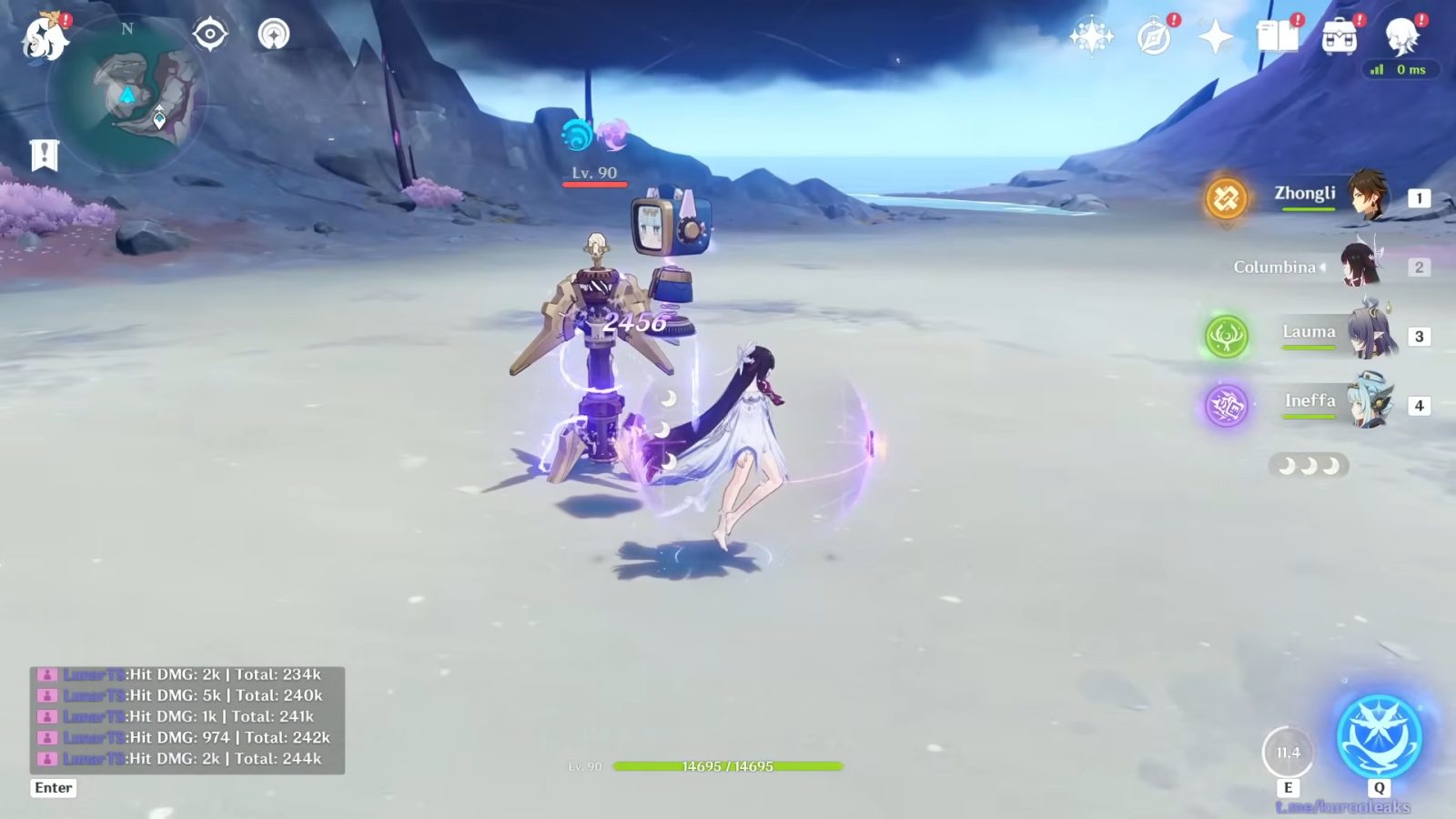 Columbina dalam aksi / gameplay