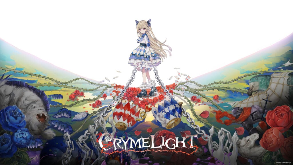 Visual utama CRYMELIGHT dengan Alice dan nuansa Wonderland yang gelap