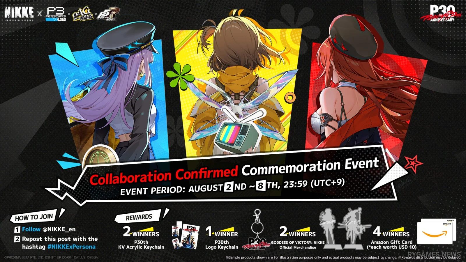 Teaser Key Visual GODDESS OF VICTORY NIKKE x Persona Series