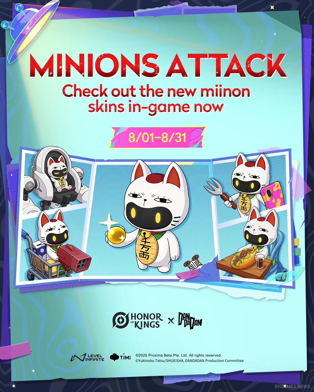 Kolaborasi HoK × Dandadan: Skin Minion Turbo Granny