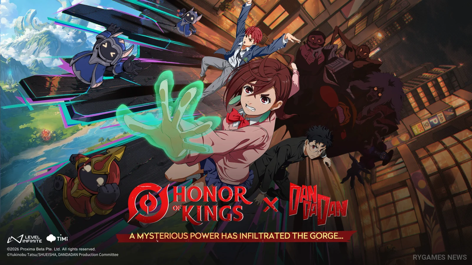 Key Visual Honor of Kings x DAN DA DAN