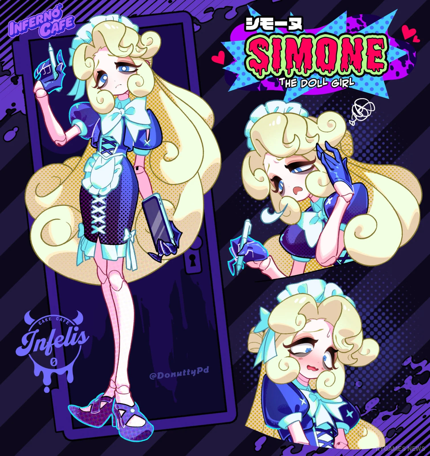 Inferno Cafe Simone Character Visual