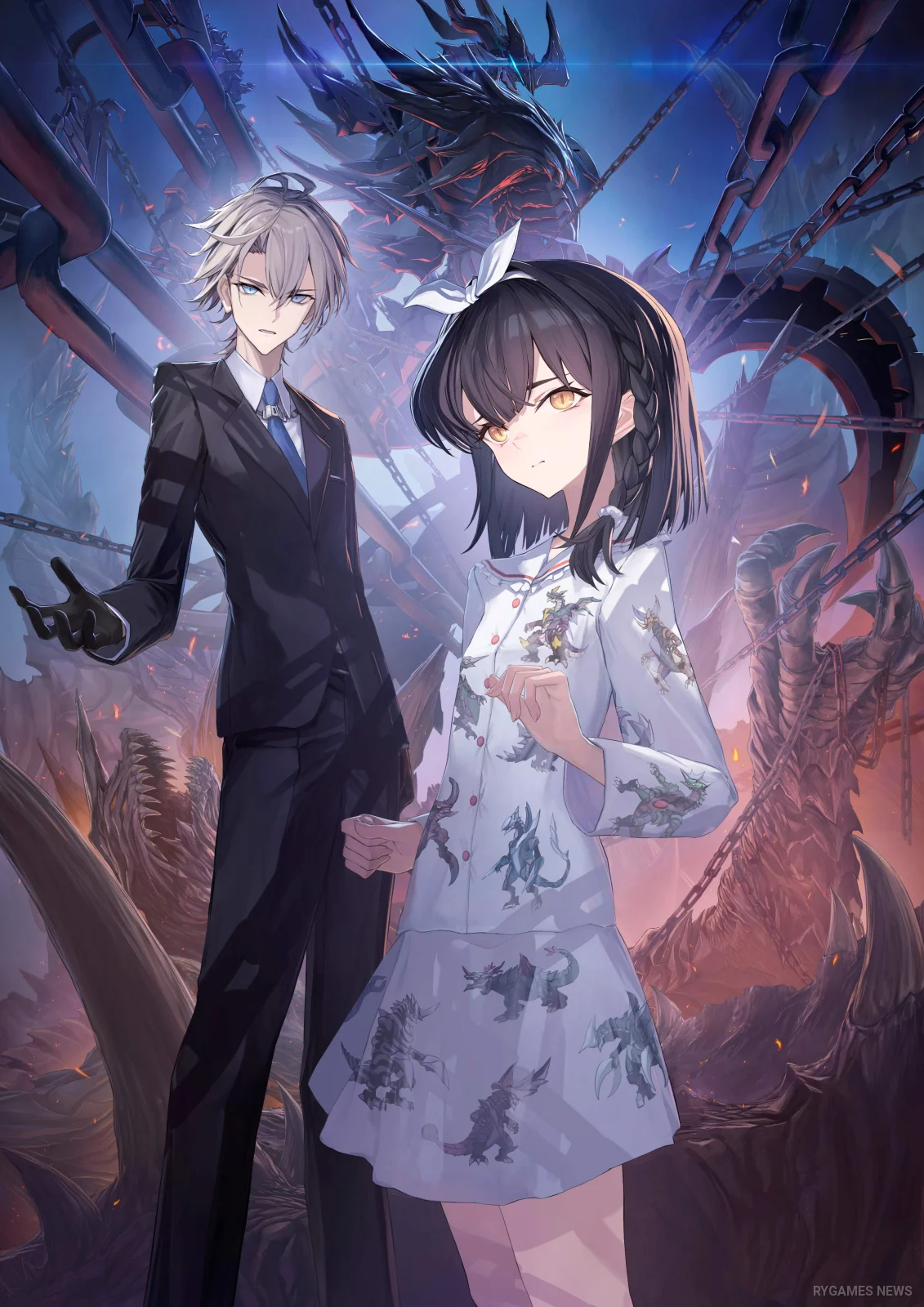 Kaiju Hakaba no Foreigner Volume 1 Character Illustration