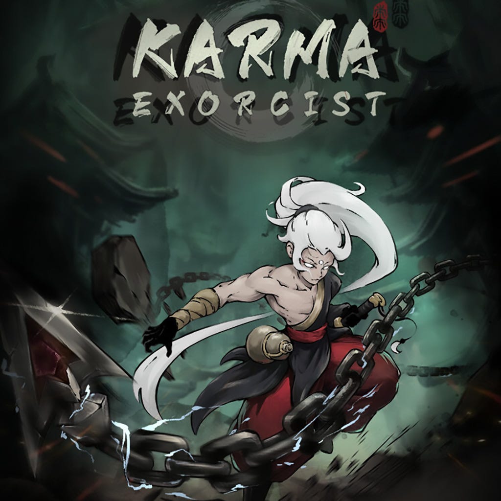 Visual utama Karma Exorcist dengan nuansa dunia bawah dan mitologi Timur