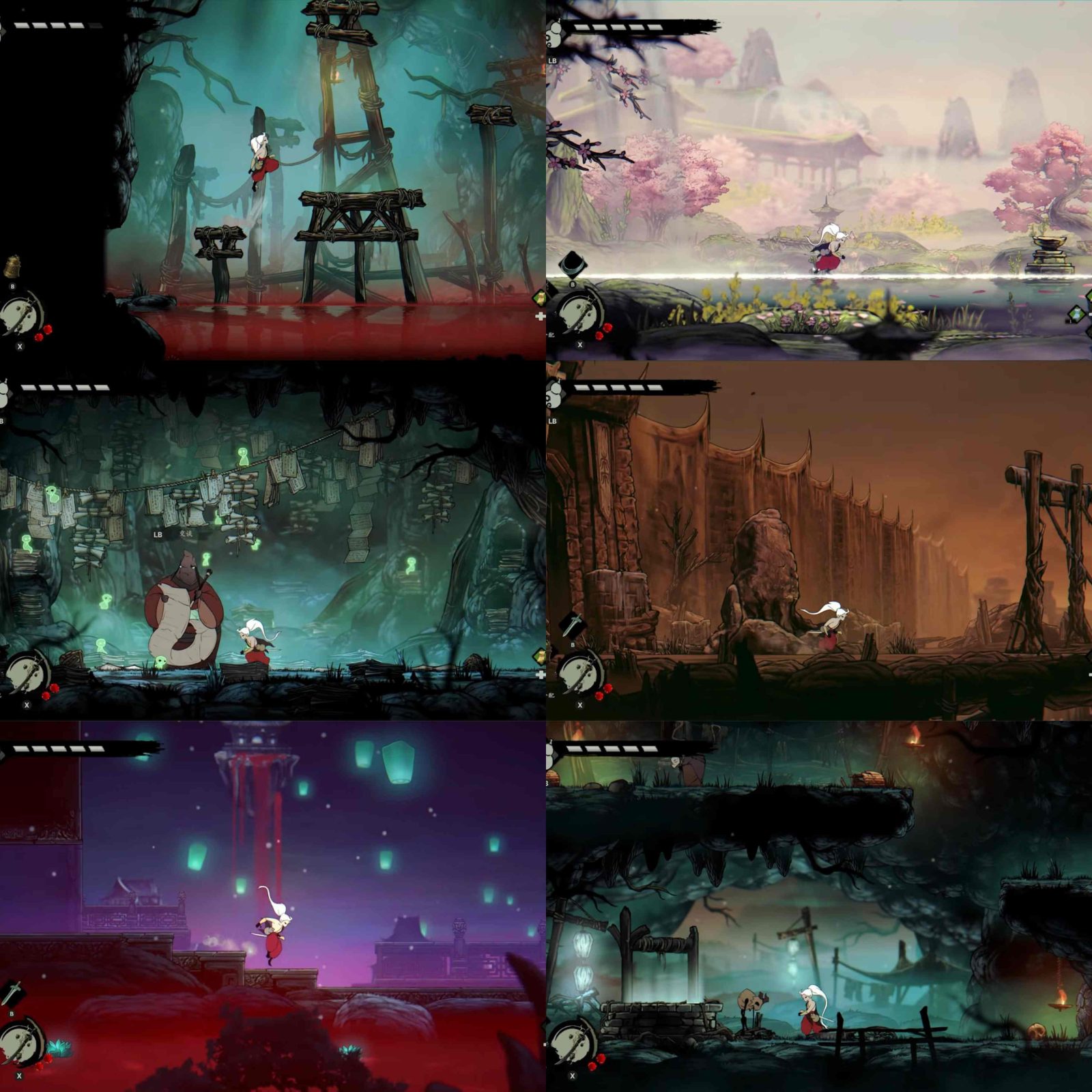 Cuplikan combat Karma Exorcist yang menampilkan aksi cepat dan Chain Hook 360 derajat