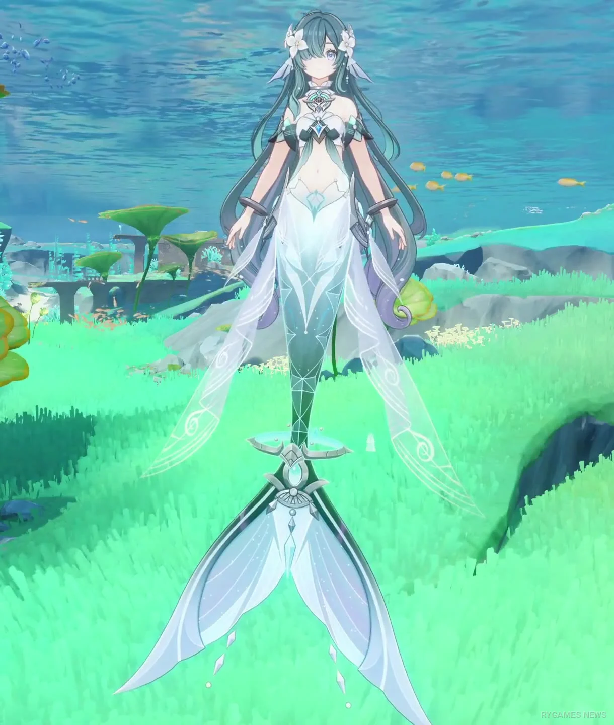 『原神』ヴォジャニーツァ 人魚姿ゲームプレイ リーク