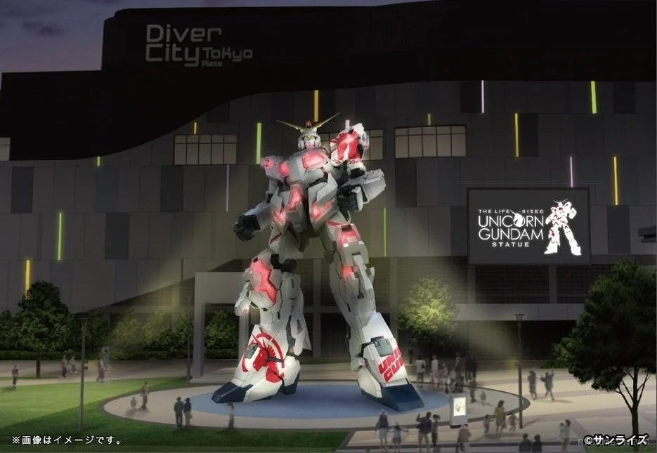 Life-Sized Unicorn Gundam Statue di Odaiba