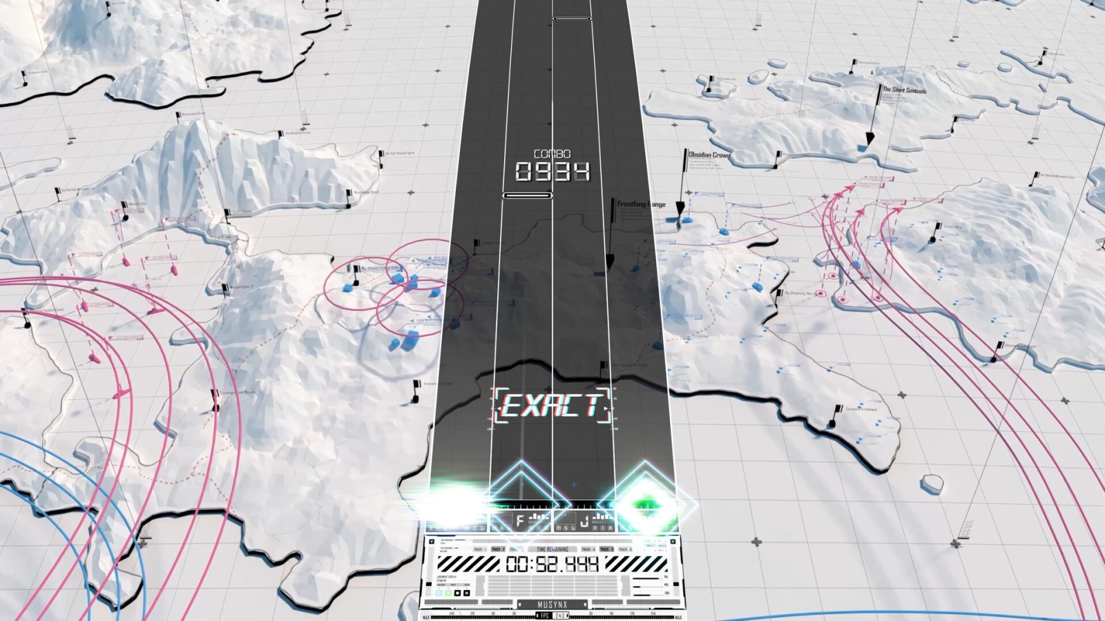 MUSYNX: RETURN tampil dengan nuansa sci-fi militer yang bersih, tajam, dan sangat fokus pada pengalaman rhythm klasik