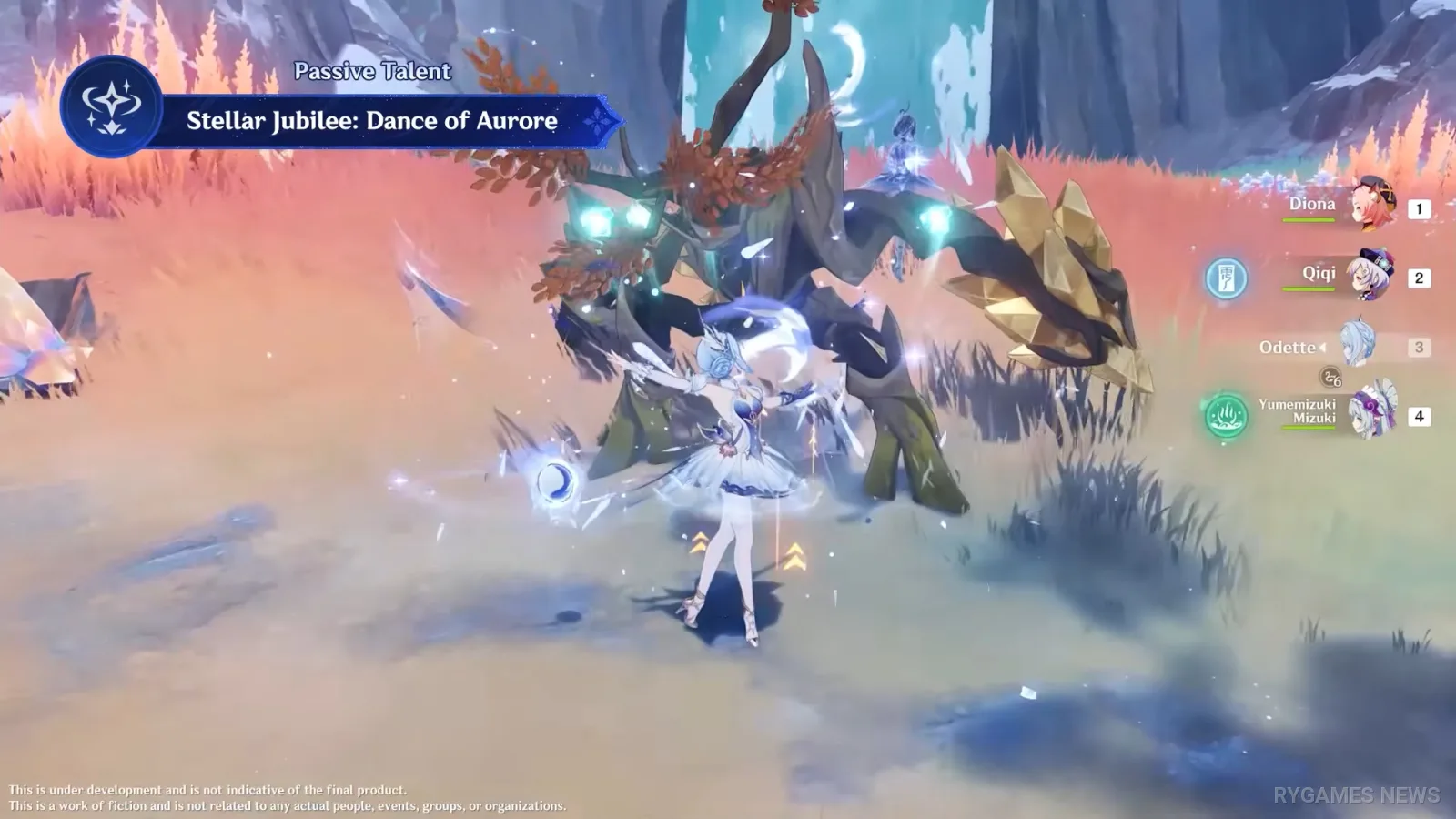 Ilustrasi karakter, animasi balet, gameplay, Skill, dan Elemental Burst Odette - gambar 33