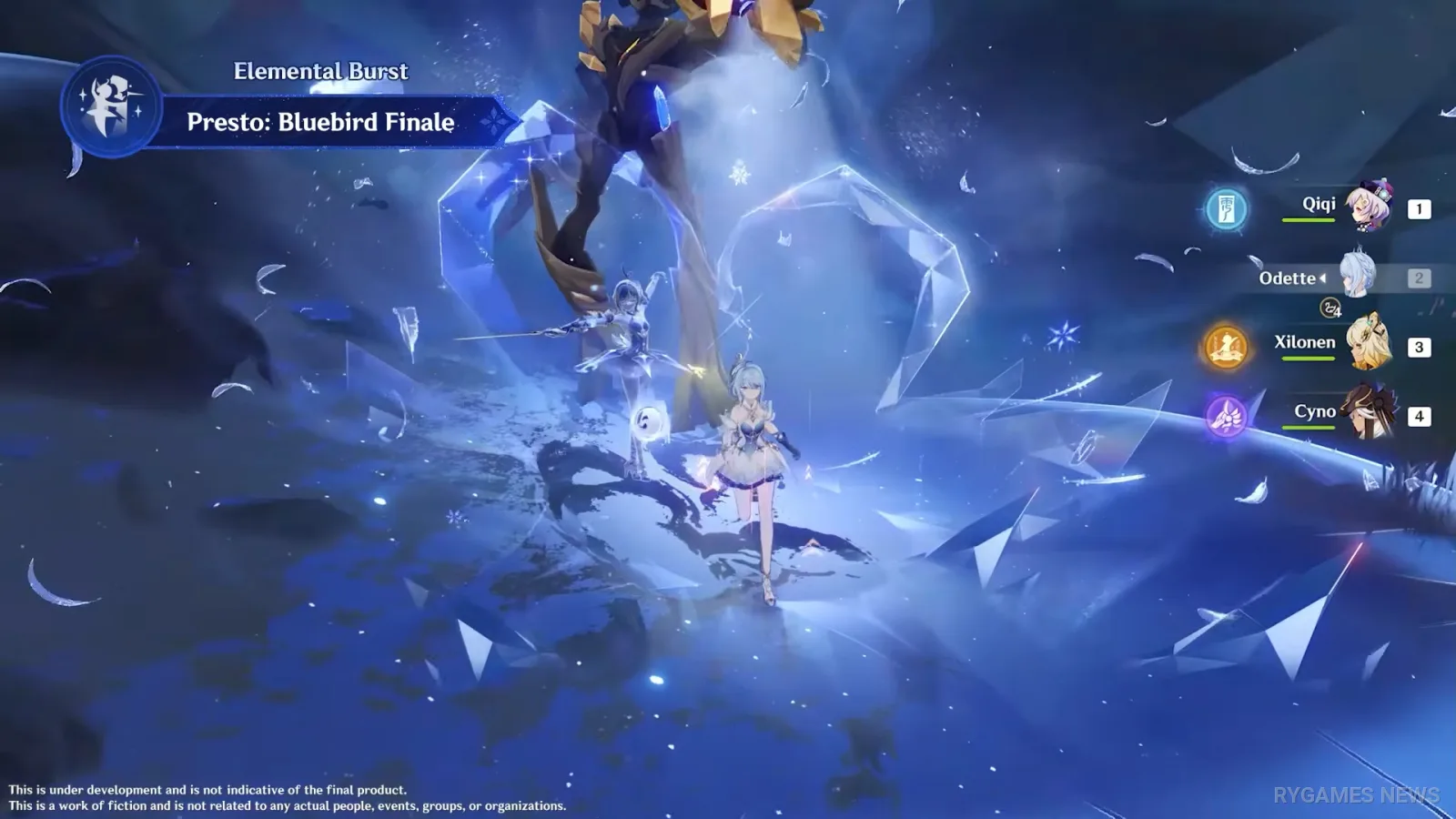 Ilustrasi karakter, animasi balet, gameplay, Skill, dan Elemental Burst Odette - gambar 38