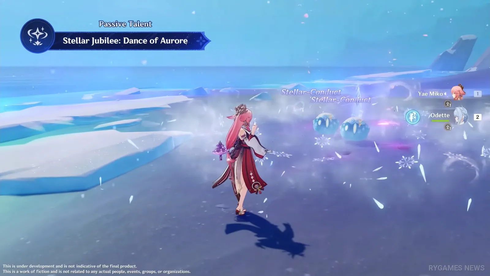 Ilustrasi karakter, animasi balet, gameplay, Skill, dan Elemental Burst Odette - gambar 32