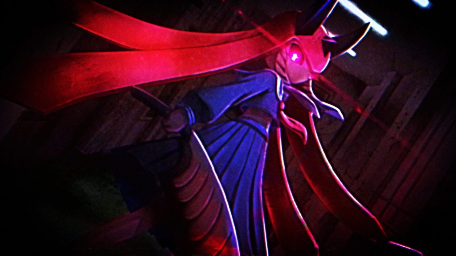 Splatterina sebagai yandere berbahaya yang posesif dan membawa pisau