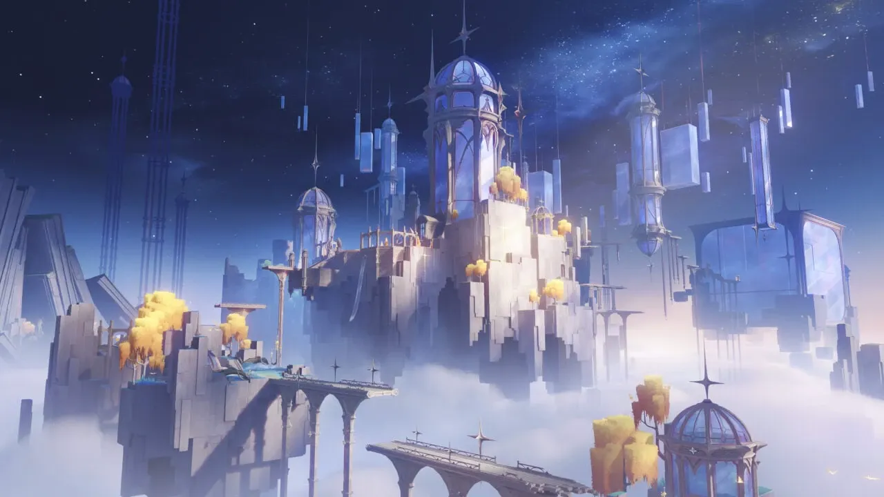 Visual area baru Temple of Space yang menegaskan fokus eksplorasi Luna VI