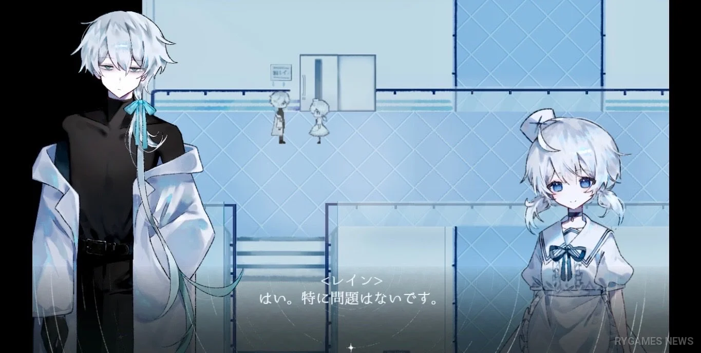 Cuplikan Gameplay Reinkaru Byoto dengan Dialog dan Area Rumah Sakit