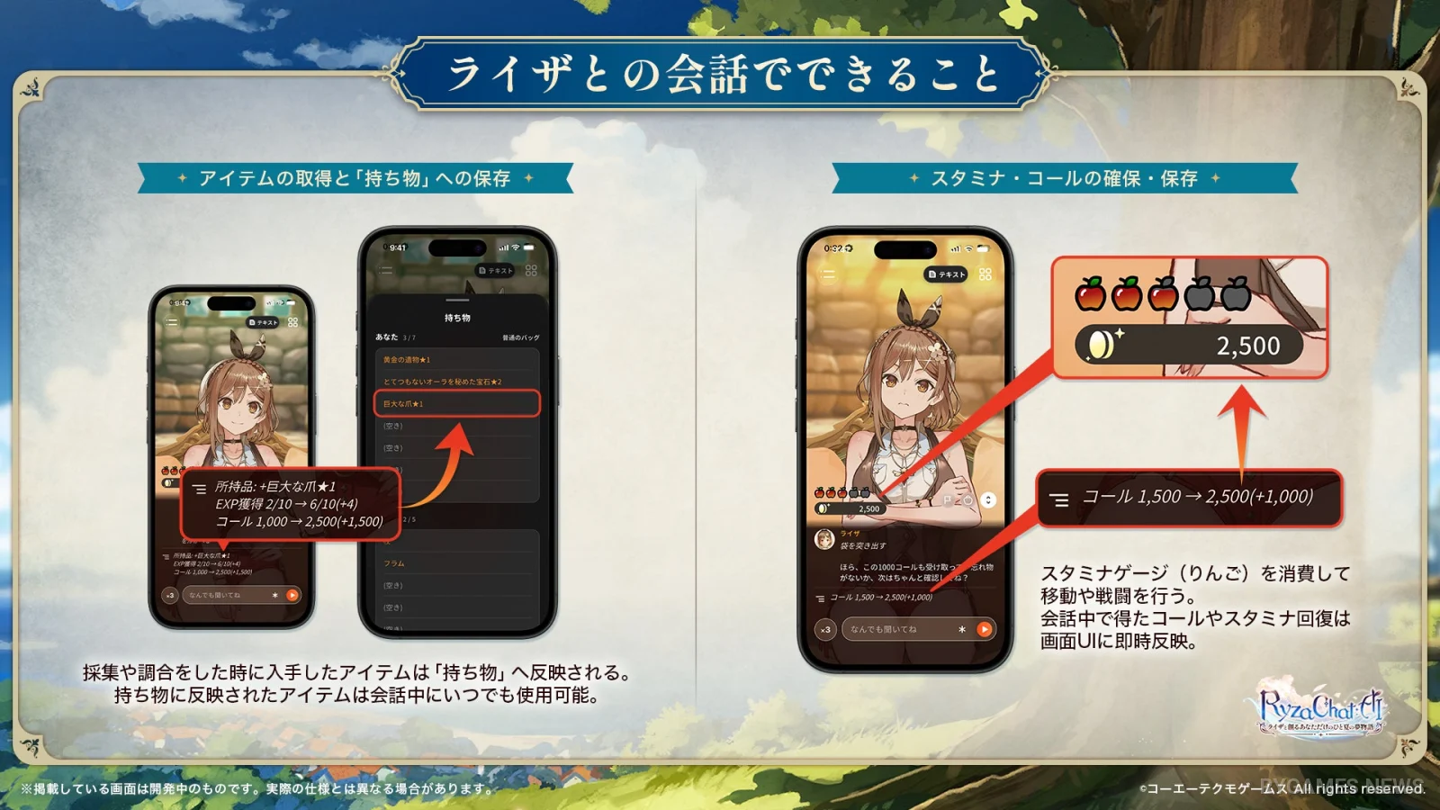 A collection of RyzaChatAI feature visuals showing special comments, conversation flow, RPG mode, and exploration systems. - gambar 6