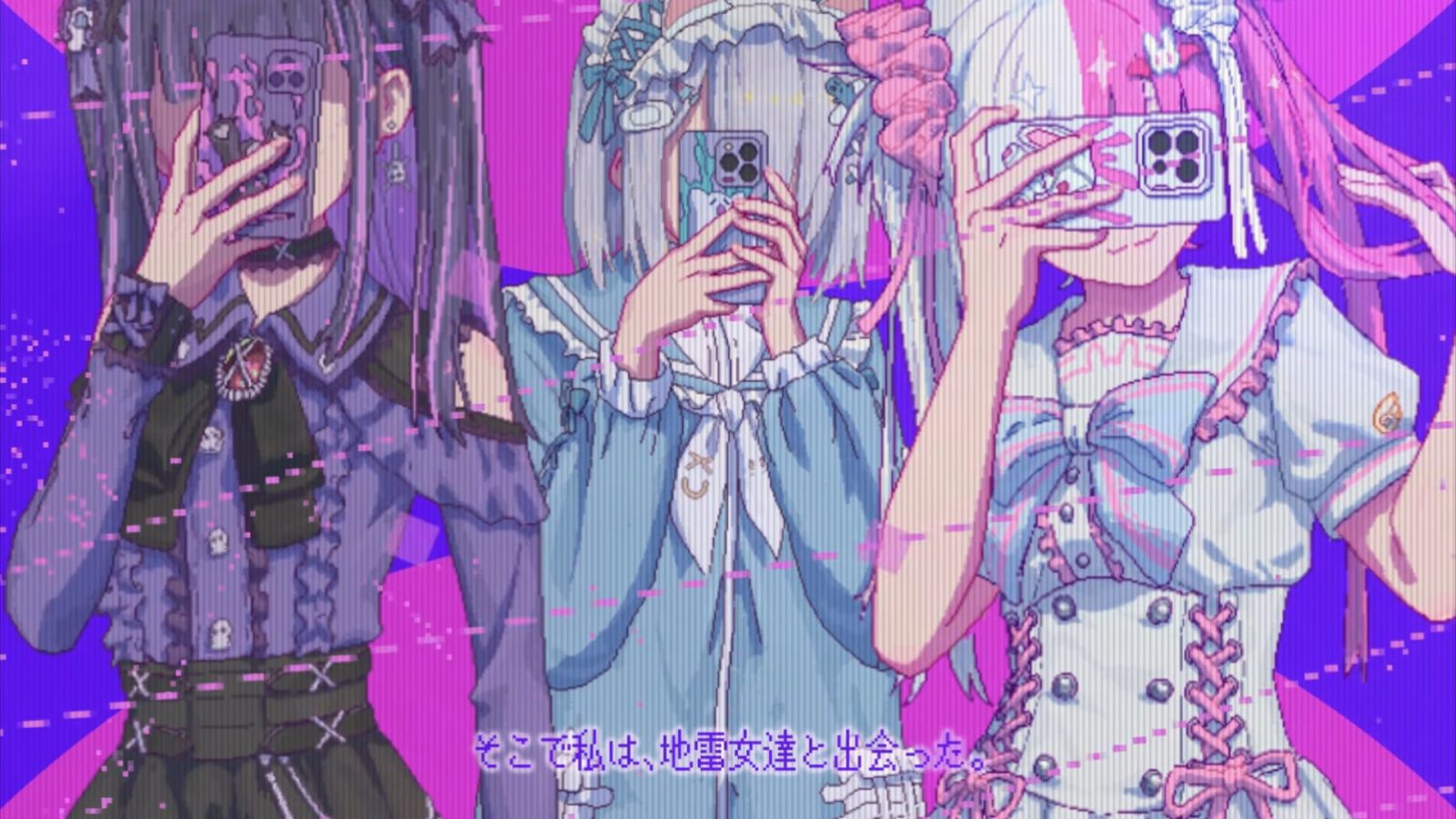 Tiga heroine Shoujo Tsubomi dengan gaya “Landmine-type” yang berbeda