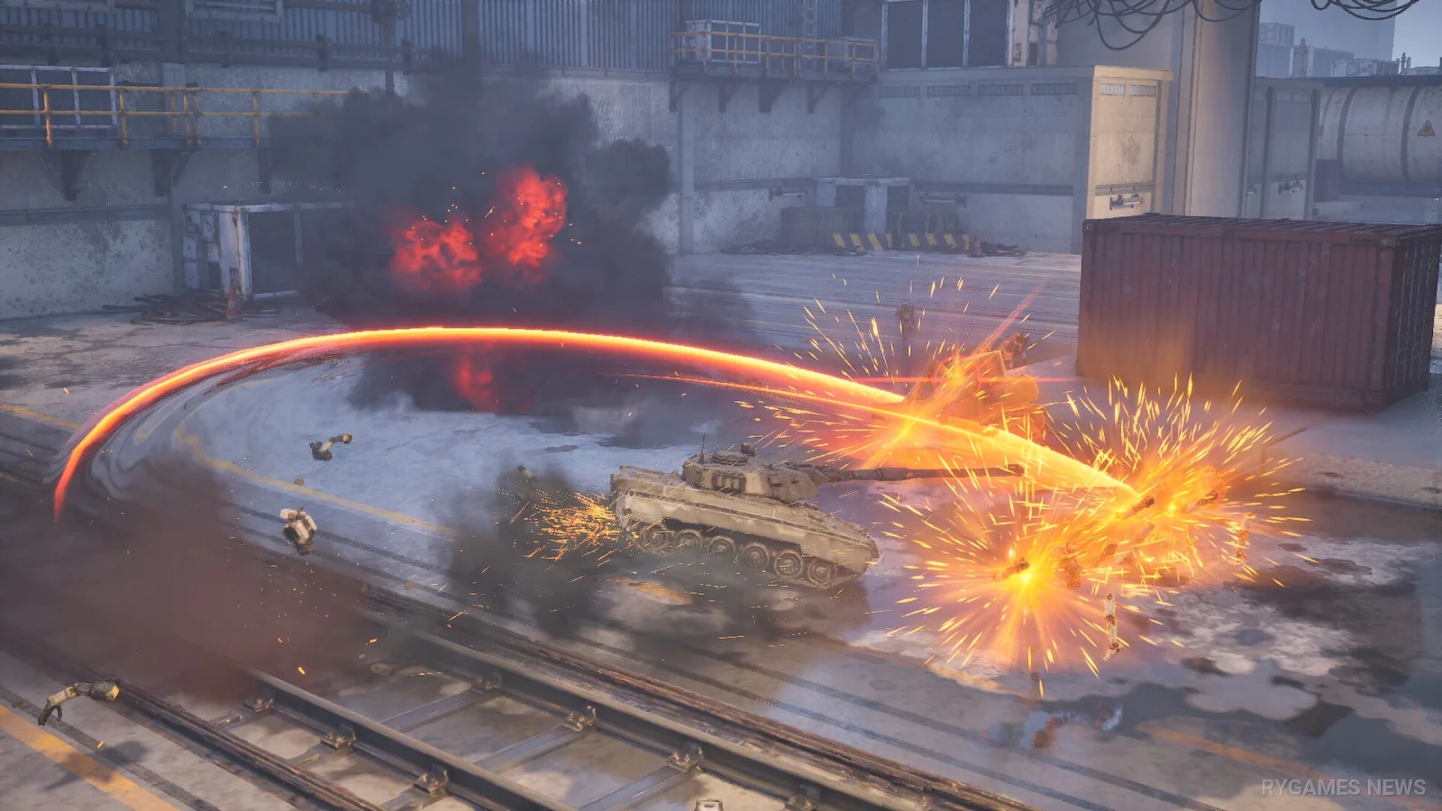 『SLAM TANK』発表。砲身を振り回し、ドリフトと体当たりでAI機械軍団を破壊する戦車アクション