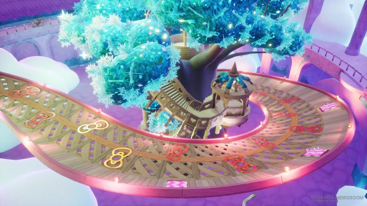 『Sonic Racing: CrossWorlds』Year Two Showcase内「Virtual Sanrio Puroland Pack」場面カット - gambar 3
