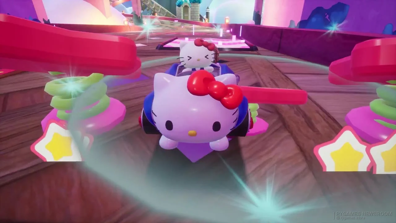 『Sonic Racing: CrossWorlds』Year Two Showcase内「Virtual Sanrio Puroland Pack」場面カット - gambar 5