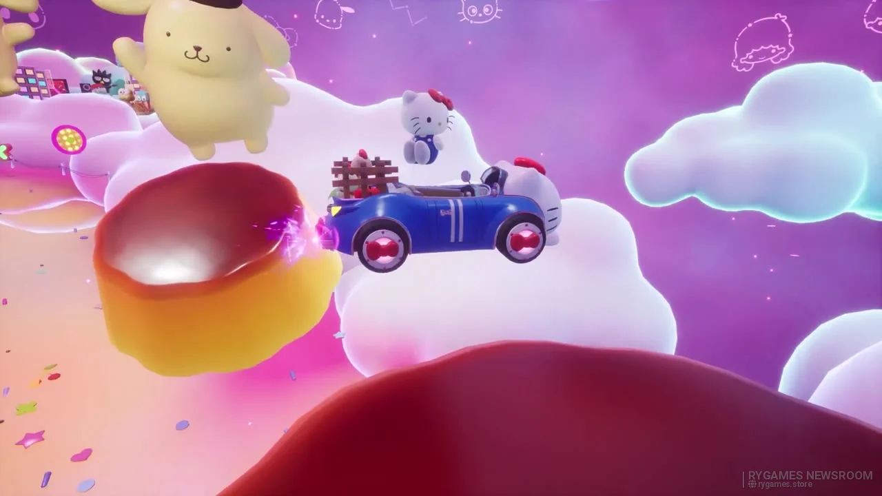 『Sonic Racing: CrossWorlds』Year Two Showcase内「Virtual Sanrio Puroland Pack」場面カット - gambar 6