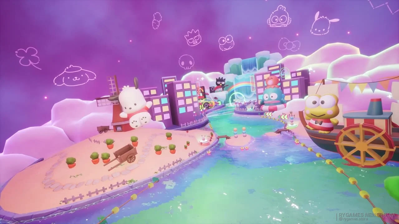 『Sonic Racing: CrossWorlds』Year Two Showcase内「Virtual Sanrio Puroland Pack」場面カット - gambar 11