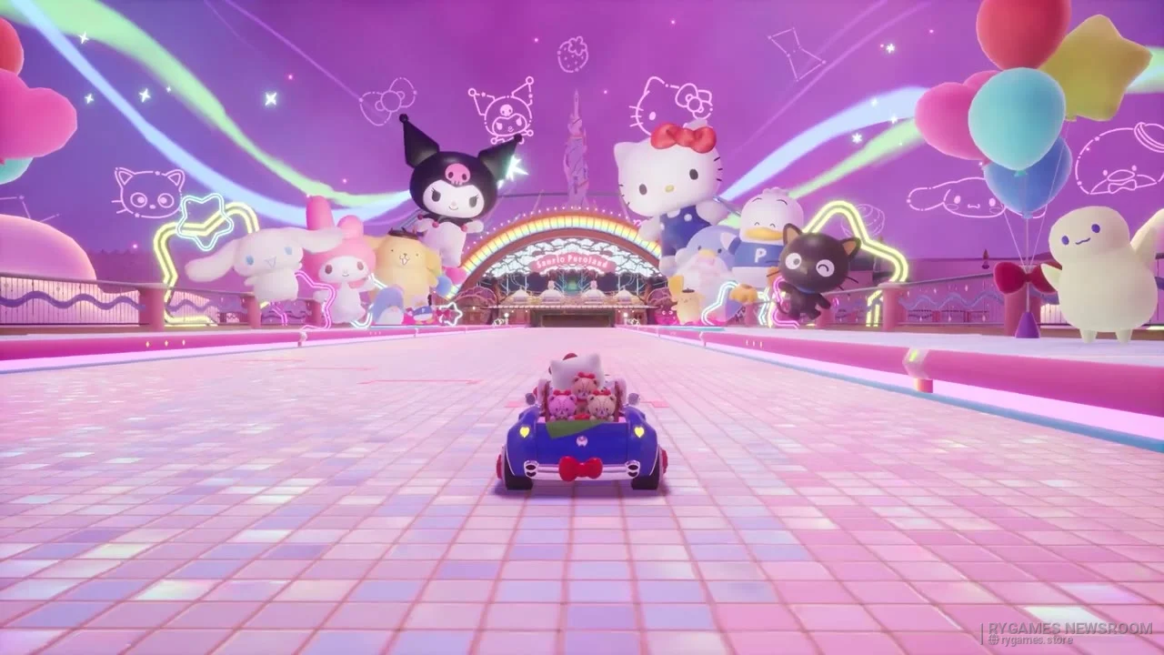 『Sonic Racing: CrossWorlds』Year Two Showcase内「Virtual Sanrio Puroland Pack」場面カット - gambar 13
