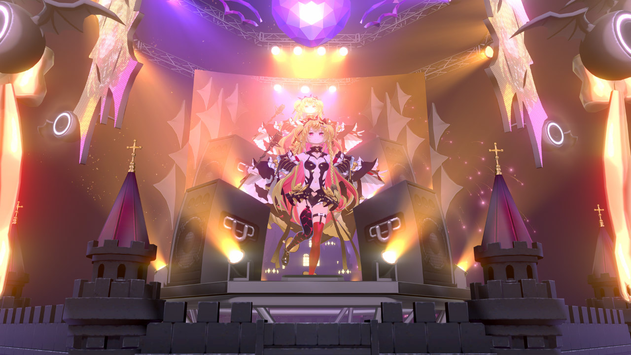 Visual utama Warota dengan desa, kastel Raja Iblis, dan nuansa fantasi yang absurd