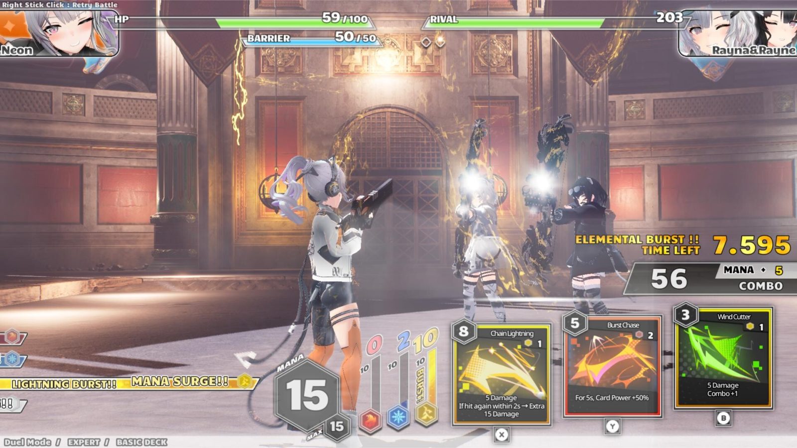 Cuplikan gameplay Witch the Showdown yang menonjolkan parry, kartu, dan pertarungan boss rush