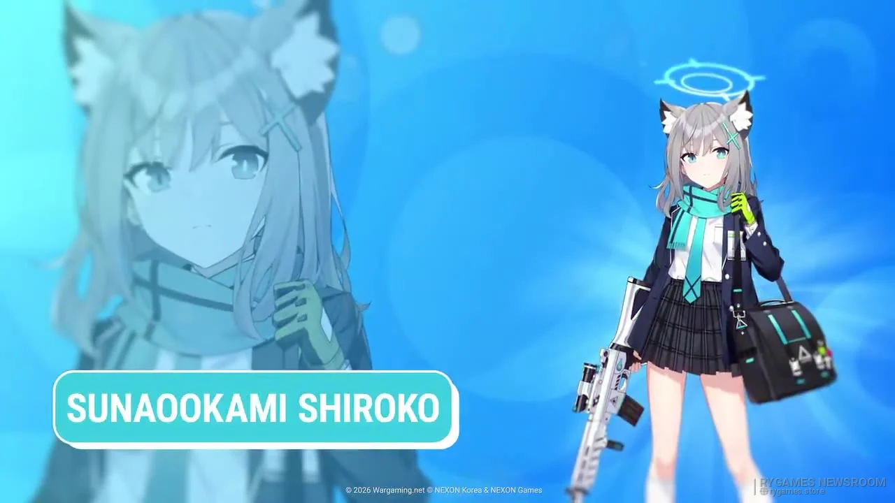 『World of Warships』×『ブルーアーカイブ』2026年復刻告知映像の場面カット - gambar 8