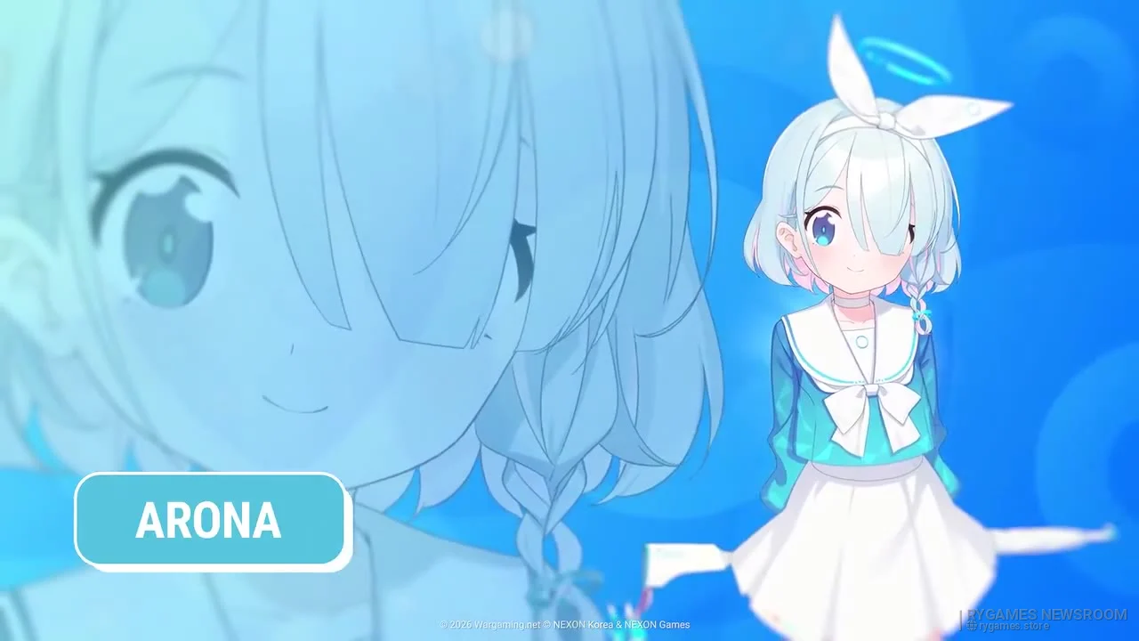 『World of Warships』×『ブルーアーカイブ』2026年復刻告知映像の場面カット - gambar 11