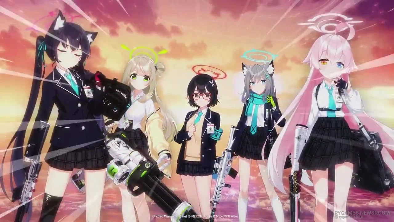 『World of Warships』×『ブルーアーカイブ』2026年復刻告知映像の場面カット - gambar 12