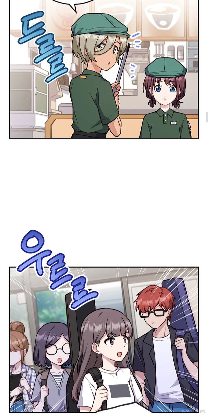 Cuplikan adegan Webtoon Girls Band Cry ~Secret Live~ yang menampilkan karakter Nina Iseri dan Momoka Kawaragi. - gambar 9